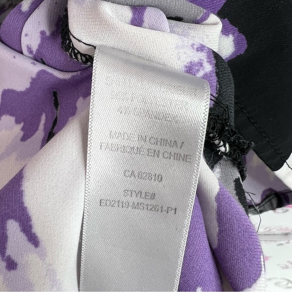 Ricki's long sleeve blouse half zip silver Black and Purple Floral Blouse - Picture 9 of 11